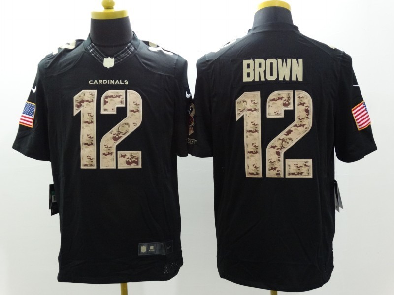 Men's Arizona Cardinals John Brown #12 Black Jersey